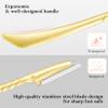 ennva Eyebrow Razor for Women - Eyebrow Trimmer Dermaplaning Tool- Ergonomic Eyebrow Shaper and Facial Razor for Peach Fuzz-Exfoliating Face Razor for Eyebrows-Eye Brow Shaver Razors w/ 7 Blades- Gold view 2