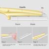 ennva Eyebrow Razor for Women - Eyebrow Trimmer Dermaplaning Tool- Ergonomic Eyebrow Shaper and Facial Razor for Peach Fuzz-Exfoliating Face Razor for Eyebrows-Eye Brow Shaver Razors w/ 7 Blades- Gold view 3