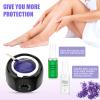 TIKESI Waxing Kit - Wax Warmer for Hair Removal, Hard Wax Kit with 14oz 5 Bags Hard Wax Beans for Full Body, Legs, Face, Eyebrows, Bikini, Brazilian Waxing Kit for Women Men view 3