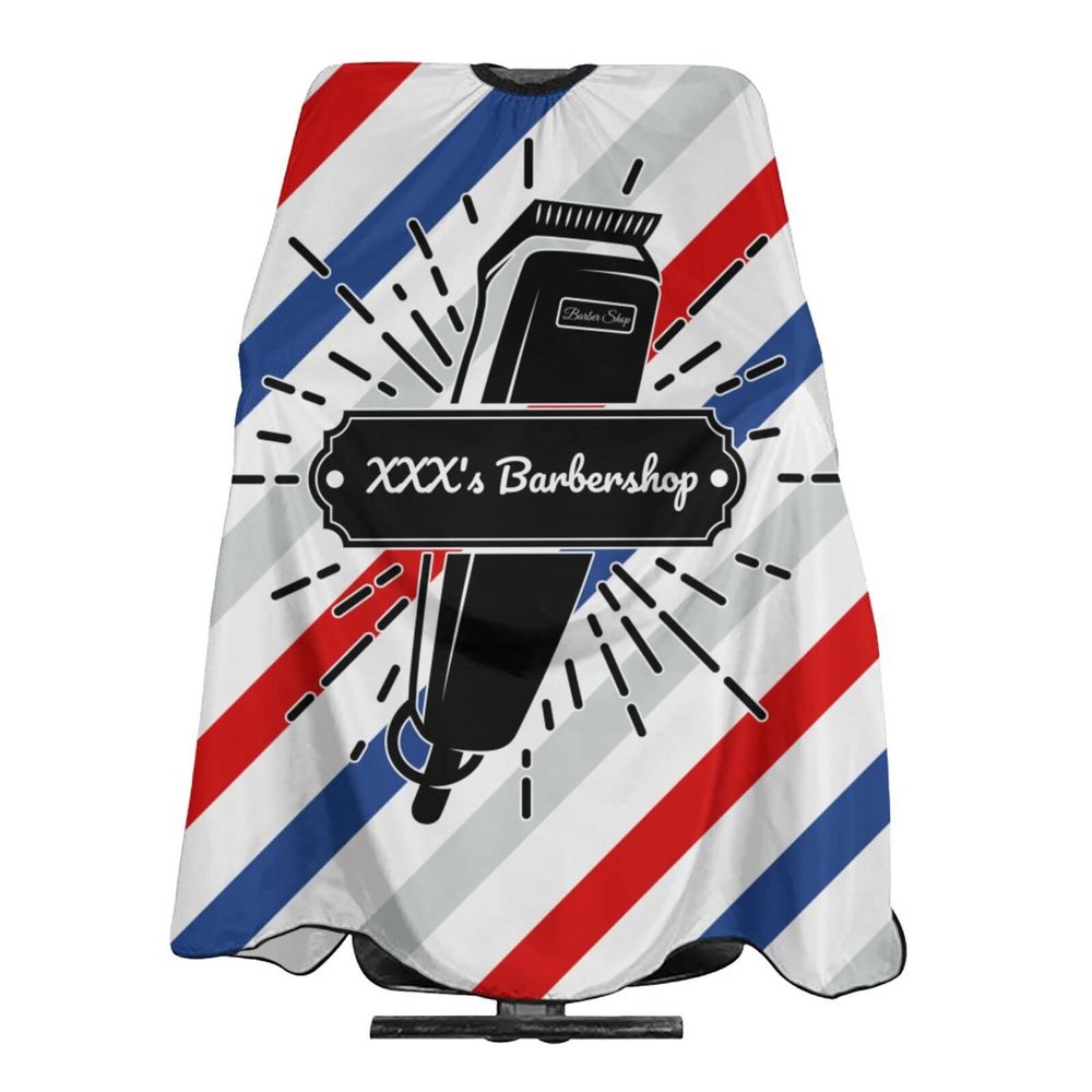 Custom Barber Cape Hairdresser Cape, Add Your Photo Text or Logo Personalized Salon Cape for Men, Customized Hair Cutting Cape for Home Salon Barbershop