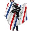 Custom Barber Cape Hairdresser Cape, Add Your Photo Text or Logo Personalized Salon Cape for Men, Customized Hair Cutting Cape for Home Salon Barbershop view 2