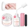 AZUREBEAUTY Nail Repair Kit Transparent Crystal for Broken Cracked Split Weak Nails, Ideal Solution Emergency Easy Quick Fix Dip Powder 28 g 1 Oz Quick-Drying Repair Glue 10 ml Nail File Nail Buffer view 1