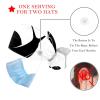2 Pcs Nurse Scrub Caps Women Long Hair, Snails Adjustable Working Cap with Button and Sweatband Multicoloured view 3