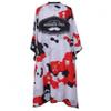 Barber Cape for Adults, Hair Cutting Cape with Snaps Closure, Waterproof Hairdressing Stylist Cape Gown Professional Salon Polyester Cape - 57'' x 64'' (Black & Red Camouflage) view 1