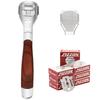 ZIZZON Foot Care Pedicure Callus Shaver Hard Skin Remover Wood Handle 70 Blades view 1