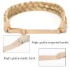 STHEJFB Braided Headband 5 Strands Synthetic Classic Chunky Elastic Braid Headband Women Ms Bohemian Trendy Hair Braid (Shallow Golden Beach) view 3