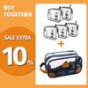 Lermende Clear Travel Toiletry Bag for Women Men, Water-resistant Clear Makeup Bag view 1