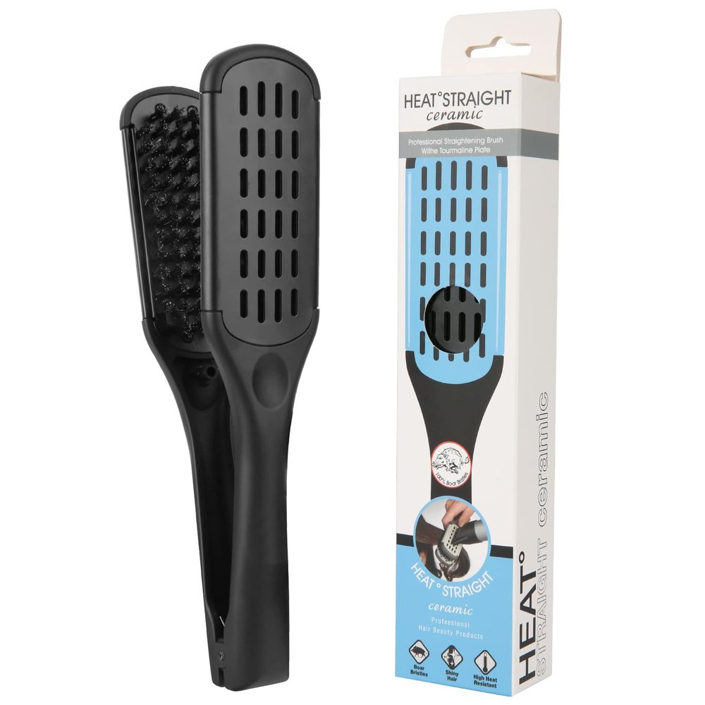 MEN'S GROOMING BARBER PRO Boar Bristle Hair Brush, Double Sided, Oblong, for Dry Straight Hair, Unisex