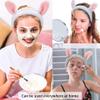 AHONEY Bunny Ears Headband, 4Pcs Skin Care Headbadns Fuzzy Headband for Washing Face Kawaii Makeup Cute Headbands Coral Fleece Elastic Hair Band Easter Bunnies Cosmetic view 3