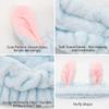AHONEY Bunny Ears Headband, 4Pcs Skin Care Headbadns Fuzzy Headband for Washing Face Kawaii Makeup Cute Headbands Coral Fleece Elastic Hair Band Easter Bunnies Cosmetic view 4