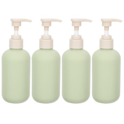 Zerodeko 4pcs Shampoo and Lotion Dispenser Refillable Hand Soap Bottles for Bathroom and Kitchen and Sleek Design for Shower Gel and Cosmetic Products