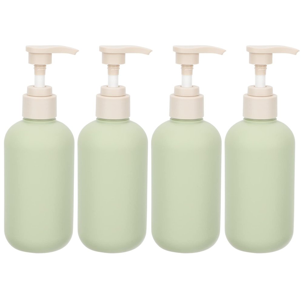 Zerodeko 4pcs Shampoo and Lotion Dispenser Refillable Hand Soap Bottles for Bathroom and Kitchen and Sleek Design for Shower Gel and Cosmetic Products