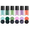 Maniology The Gardener Cream Stamping Polish Set | 6 Garden-Inspired Pastel Colors (Light Purple, Light Orange, Pink, Green, Turquoise, Light Blue)  13ml Nail Art Polish Bottles for DIY Manicures view 1