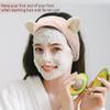 AHONEY Animals Ears Headbands, Cute Makeup Spa Fuzzy Skincare Headband for Washing Face Headband for Women Girls Coral Fleece Elastic Hair Band Cosplay Makeup Party, 4Pcs view 2