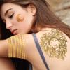 Bilizar 9 Sheets 110+ Designs Flash Gold Temporary Tattoos Metallic For Women Adult, Girl Golden Lion Festival Sun Moon Star Butterfly Glitter Tattoo Sticker, Fake Tattoos That Look Real and Last Long view 2