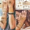Bilizar 9 Sheets 110+ Designs Flash Gold Temporary Tattoos Metallic For Women Adult, Girl Golden Lion Festival Sun Moon Star Butterfly Glitter Tattoo Sticker, Fake Tattoos That Look Real and Last Long view 4