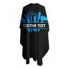 Custom Barber Cape Hairdresser Cape, Add Your Photo Text or Logo Personalized Barbershop Salon Cape for Men, Customized Hair Cutting Cape for Home Salon Barbershop view 3