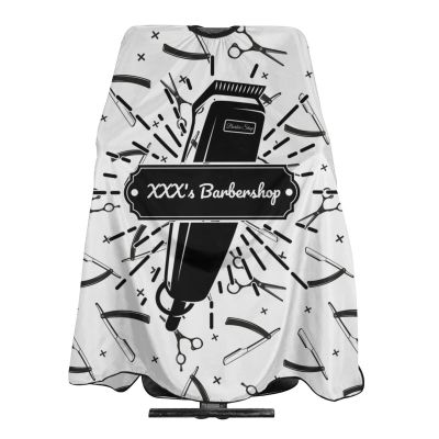 MLIANCEN Custom Barber Cape Hairdresser Cape, Add Your Photo Text or Logo Personalized Barbershop Salon Cape for Men, Customized Hair Cutting Cape for Home Salon Barbershop, 1.0 Count