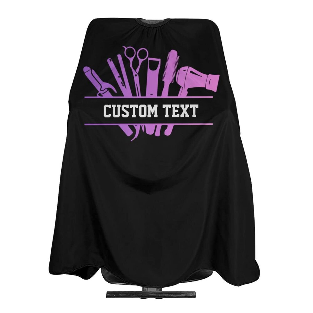 MLIANCEN Custom Barber Cape, Add Your Photo Text or Logo Personalized Hairdresser Salon Cape for Men, Customized Hair Cutting for Home Salon Barbershop