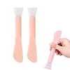 Angzhili 2 PCS Double-Ended Face Mask Brush with Silicone Brush Head,Facial Mud Mask Applicator Brush,Beauty Tool for Apply Mud, Clay, Charcoal Mixed Mask, Cream, Lotion Pink view 1