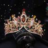Baroque Queen Crown, Sinide Wedding Crown for Bride Rhinestone Princess Tiara for Women Gold Crown Princess Crystal Headband Tiaras for Girls,Wedding Halloween Faire Costume Birthday Hair Accessories view 2