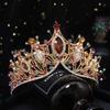 Baroque Queen Crown, Sinide Wedding Crown for Bride Rhinestone Princess Tiara for Women Gold Crown Princess Crystal Headband Tiaras for Girls,Wedding Halloween Faire Costume Birthday Hair Accessories view 3
