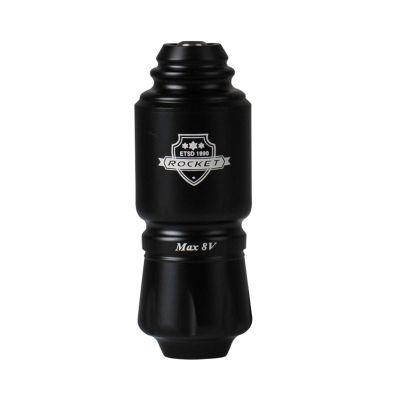 Mini Rocket Tattoo Machine Set Japan Motor Tattoo Power Supply RCA Interface Rotary Tattoo Pen Kit,Black pen