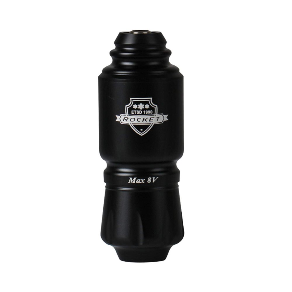 Mini Rocket Tattoo Machine Set Japan Motor Tattoo Power Supply RCA Interface Rotary Tattoo Pen Kit,Black pen