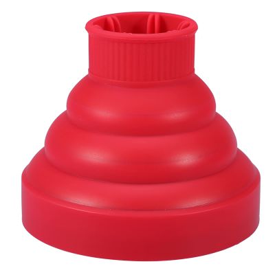 5Colors Hair Dryer Diffuser, Silicone Folding Hair Dryer Diffuser, Collapsible Hair Dryer Diffuser Attachment, Hairdressing Tool for Curly Frizzy Wavy 13.8x11.5cm(red)