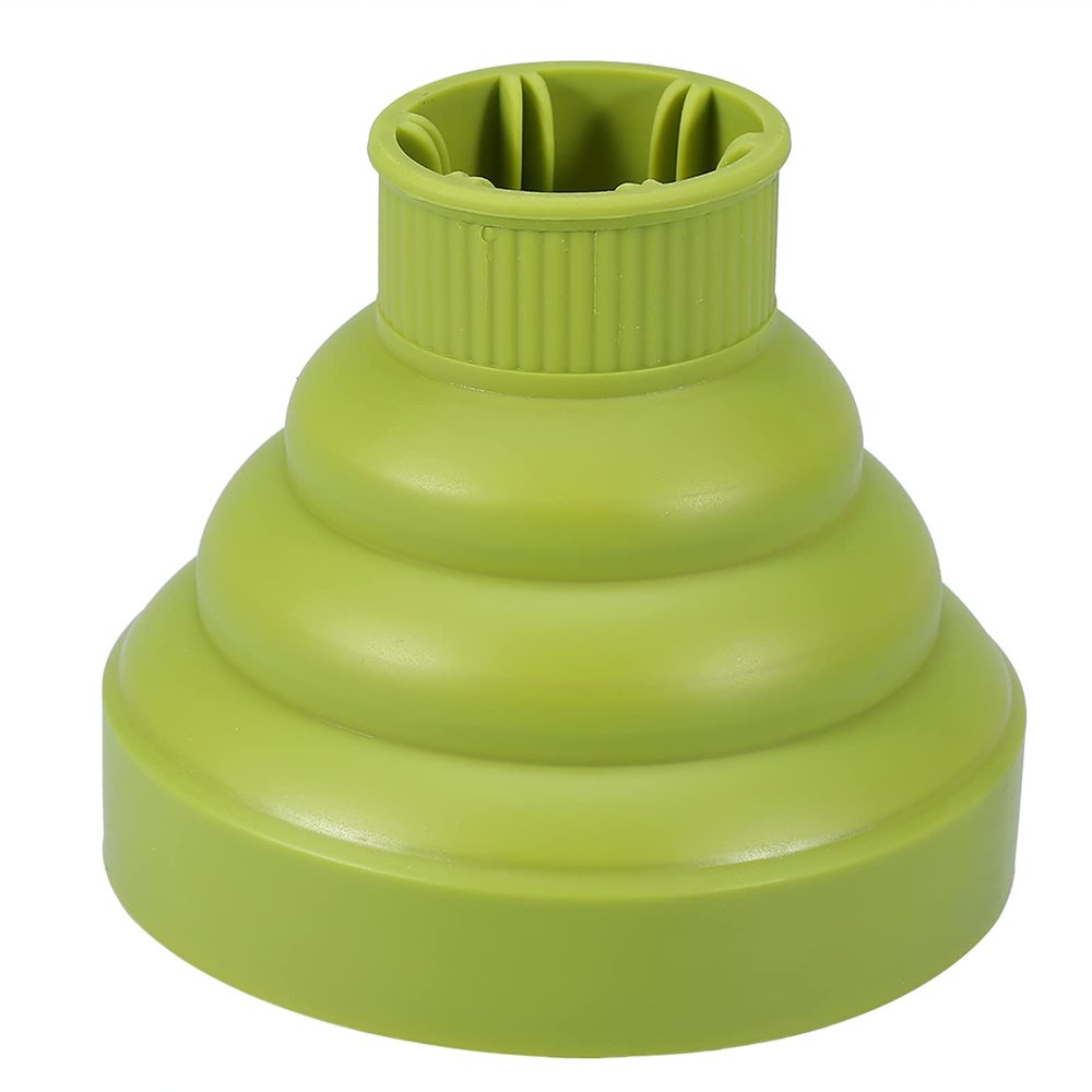 Hair Dryer Diffuser, Silicone Folding Hair Dryer Diffuser, Collapsible Hair Dryer Diffuser Attachment, Fast Drying Hairdressing Tool for Curly Frizzy Wavy 5.4 x4.5inch(green)