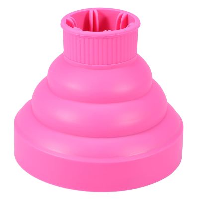 Hair Dryer Diffuser, Silicone Folding Hair Dryer Diffuser, Collapsible Hair Dryer Diffuser Attachment, Fast Drying Hairdressing Tool for Curly Frizzy Wavy 5.4 x4.5inch(pink)