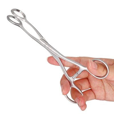 1pc Stainless Steel Tongue Forceps Straight Closing Ring Body Piercing Plier Tool Ear Lip Navel Nose Tongue Septum Forceps Clamp