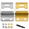 Fit for Wahl Clippers Replacement Blade, Professional Precision 2 Hole Adjustable Hair Trimmer Parts Gold Silver Blades Compatible with Wahl 5 Star Series, Super Taper, Magic Clip Clipper, 2pack view 1