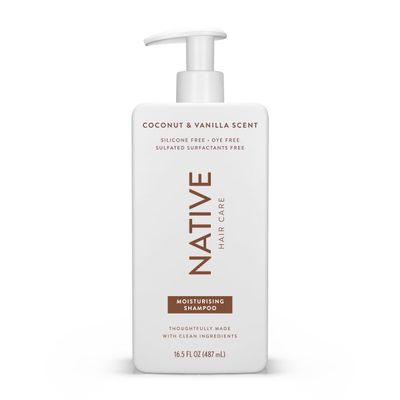 Native Coconut & Vanilla Moisturizing Vegan Shampoo, Clean, Sulfate, Paraben and Silicone Free - 16.5 fl oz