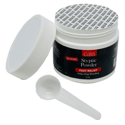 G.B.S Gents Styptic Powder - Quick Stop Bleeding First Aid with Sealed Top & Scoop - Fast Acting Nick Relief for Shaving Cuts, Nosebleeds, Emergency Kit (5oz