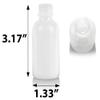 JUVITUS 1 oz White Boston Round Thick Glass Bottles, Thread Size 20-400 (15 Pack) view 2