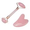 Gua Sha Facial Tool, Rose Quartz Gua Sha one set two pieses Tool for Face Sculpting, Shaping, Reduce Puffiness, Tension Relief, Gua Sha Massage Tool for Face, Body view 1