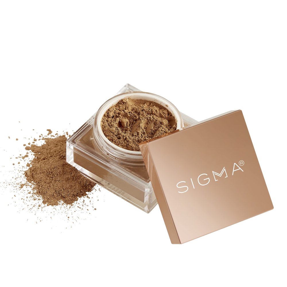 Sigma Beauty Soft Focus Setting Powder Silky Smooth, Lightweight Loose Setting Powder for Setting Makeup, Blurring Powder Reduces the Look of Pores, Lines & Wrinkles (Cinnamon, Deep Caramel Matte)