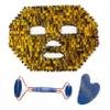 Jade Mask, Tiger's Eye Quartz Face Cold Mask Beauty Skincare Massage Tool Set for Puffy Eyes Tension Stress Relie Relax Spa Yoga Meditation (Color : Tiger Eye Stone, Size : 3 PCS) view 1
