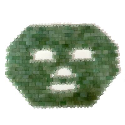 Jade Sleep Mask Cooling Quartz Facial Mask Natural Crystal Beauty Skincare Massage Tool reusable for Relieving Face & Eye Puffiness Yoga Meditation gift (Color : Green, Size : 1 PCS)