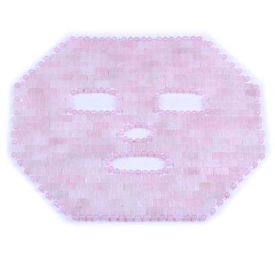 Rose Quartz Mask Cold Therapy Face Mask Reusable Jade Ice Sleeping Mask Beauty Skincare Massage Tool for Depuffing Anti-aging Dark Circles (Color : Pink Crystal)