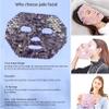 BiiKoon Jade Facial Mask Set Natural Jade Stone Anti-Aging Sleeping Jade Mask with Eye Mask & Jade Roller & Gua Sha Beauty Skincare Massage Tool for Cold Therapy Yoga Meditation view 3