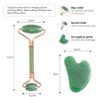 Jade Facial Mask Aventurine Quartz Mask Set Natural Jade Stone Anti-aging Sleeping Mask Beauty Skincare Massage Tool for Puffy Eyes Dark Circles Face Caring (Color : Green, Size : 3 PCS) view 3