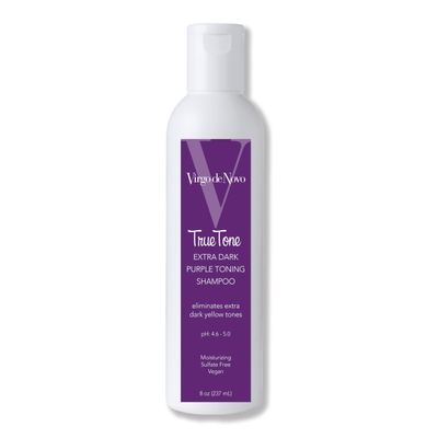 Virgo de Novo Extra Dark Purple Toning Shampoo  Neutralizes Stubborn Dark Yellow & Brassy Tones, Brightens Blonde, Balayage, Silver & Grey Hair, Sulfate-Free, 8 oz Color-Safe, Non-Drying