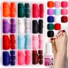 FANDAMEI Press on Toe Nails, 12 Packs 288PCS Press on Toenails Short Square, Fake Toe Nails Full Cover Acrylic False 12 Color Matte. Toenails for Women Girls Nail Art DIY view 1
