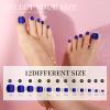 FANDAMEI Press on Toe Nails, 12 Packs 288PCS Press on Toenails Short Square, Fake Toe Nails Full Cover Acrylic False 12 Color Matte. Toenails for Women Girls Nail Art DIY view 2