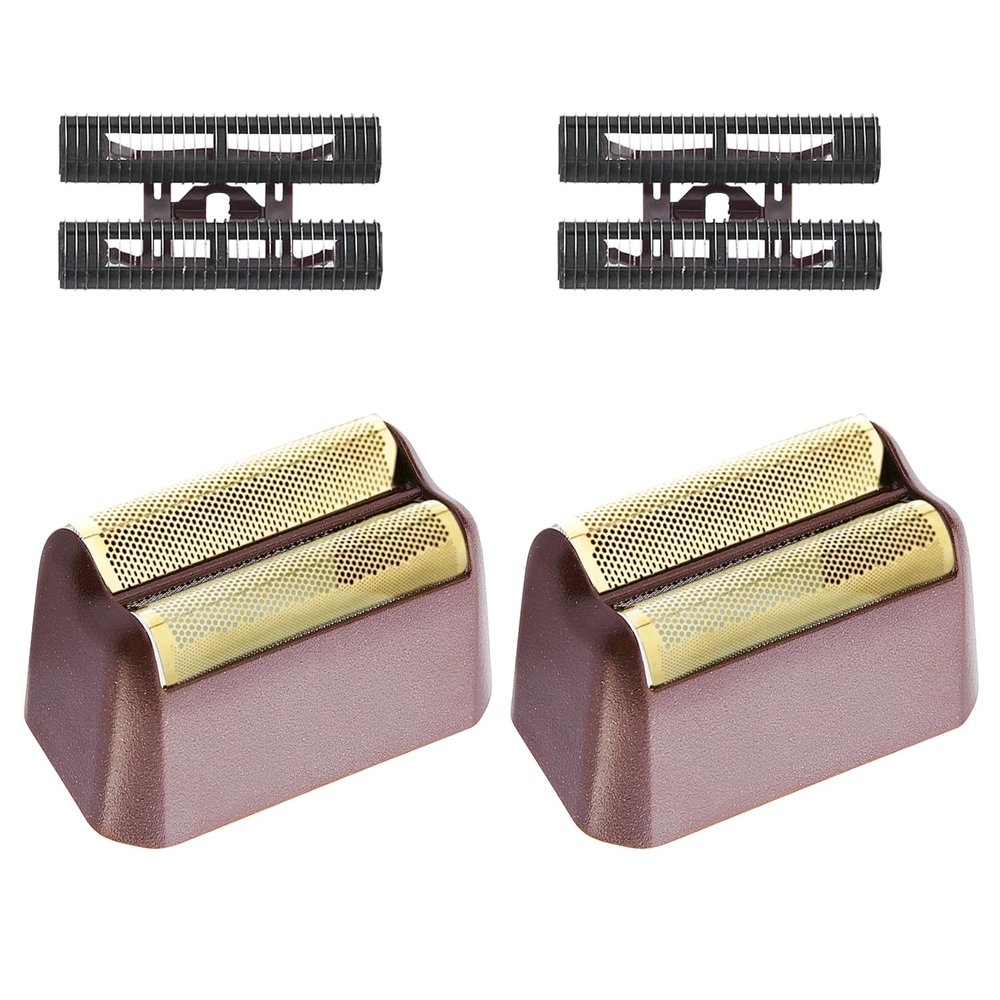 2 Pack Professional 5 Star Series Finale Shaver Replacement Foil and Cutter Bar Assembly Compatible with wahl Shaver Foil 7031-100, 7043-100 Super Close Shaving Replacement HeadsRed