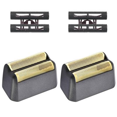 2 Pack Professional 5 Star Series Finale Shaver Replacement Foil and Cutter Bar Assembly Compatible with wahl Shaver Foil 7031-100, 7043-100 Super Close Shaving Replacement HeadsBlack