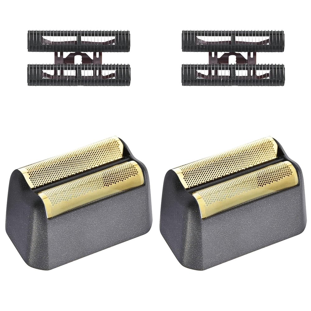2 Pack Professional 5 Star Series Finale Shaver Replacement Foil and Cutter Bar Assembly Compatible with wahl Shaver Foil 7031-100, 7043-100 Super Close Shaving Replacement HeadsBlack