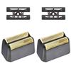 2 Pack Professional 5 Star Series Finale Shaver Replacement Foil and Cutter Bar Assembly Compatible with wahl Shaver Foil 7031-100, 7043-100 Super Close Shaving Replacement HeadsBlack view 1
